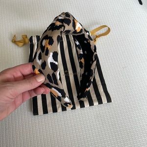 Lele Sadoughi silk knotted headband leopard